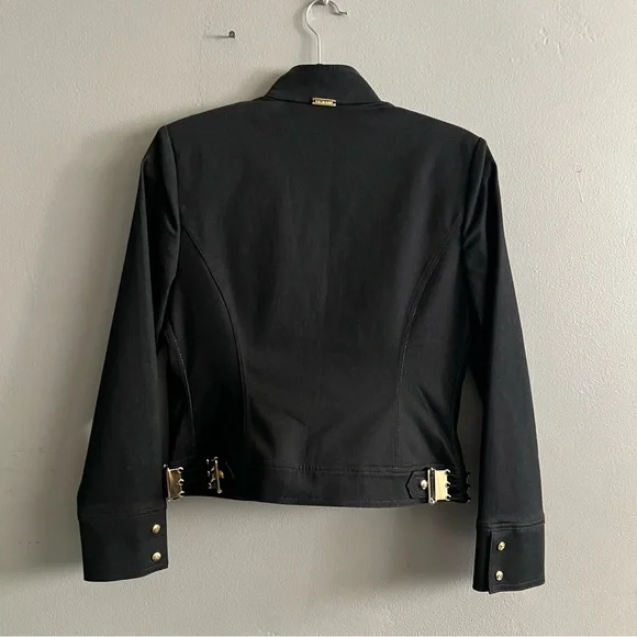 Women’s Vintage St. John Sport Black Denim 2 Piece Suit Jacket Trouser Pants 2 P - Picture 3 of 14